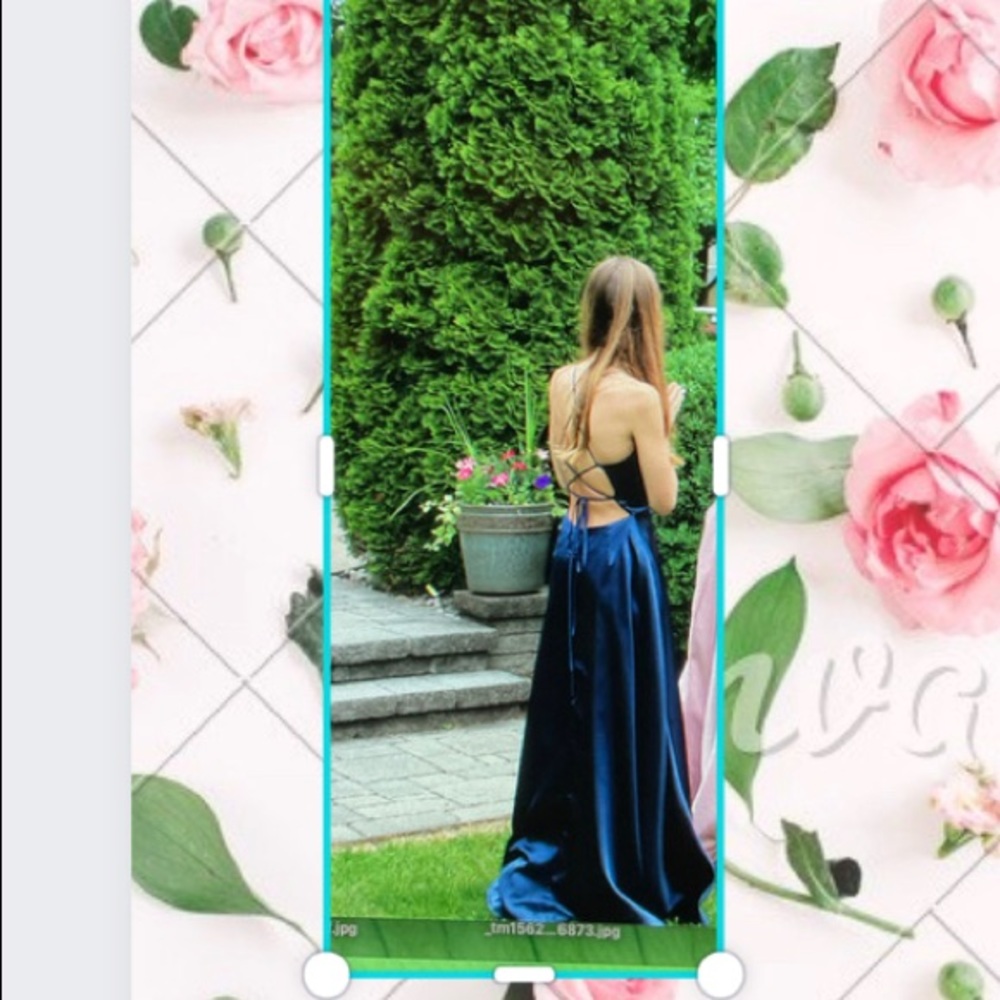 Royal Blue Prom Dress - Picture 3 of 4